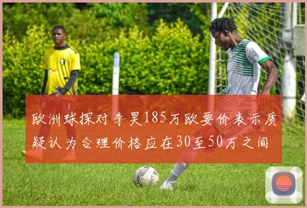 欧洲球探对李昊185万欧要价表示质疑认为合理价格应在30至50万之间